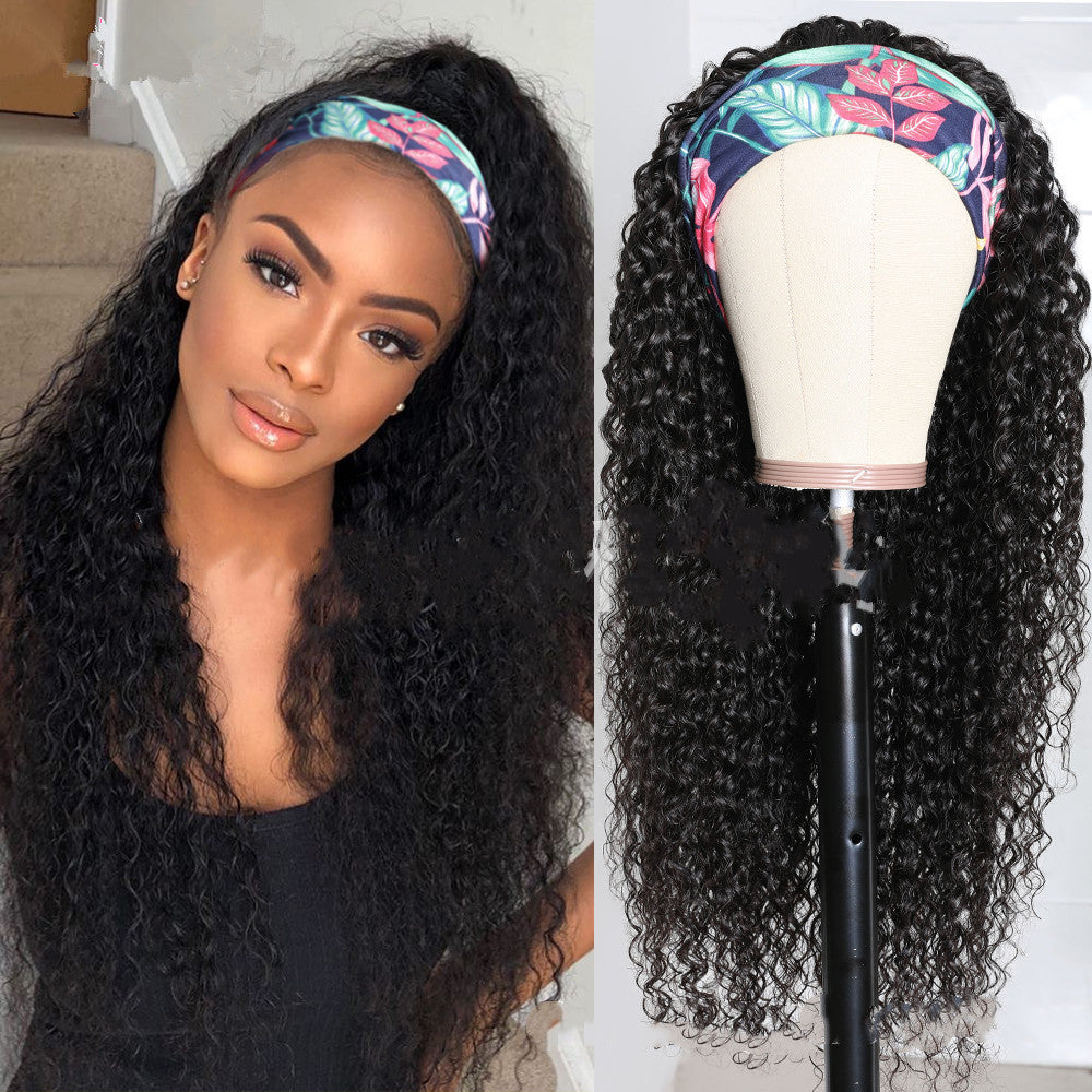 Wavy Long Curly Hair Turban Wig