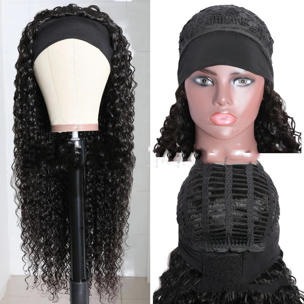 Wavy Long Curly Hair Turban Wig