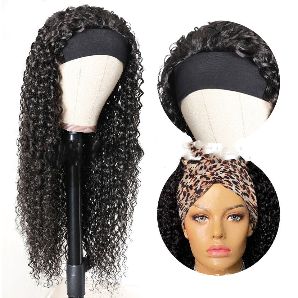 Wavy Long Curly Hair Turban Wig