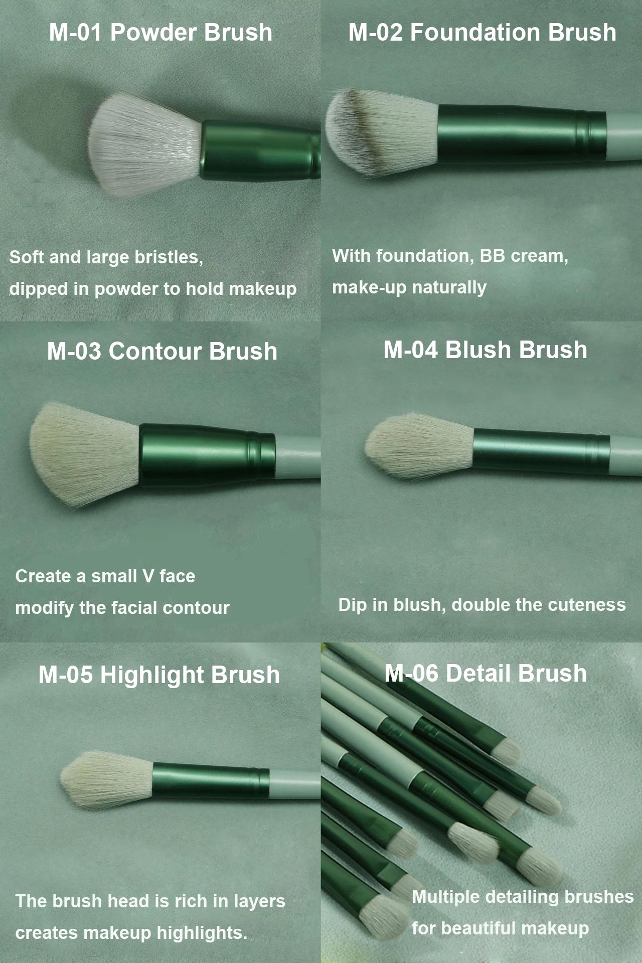 13 PCS Makeup Brushes Set Tools Bag