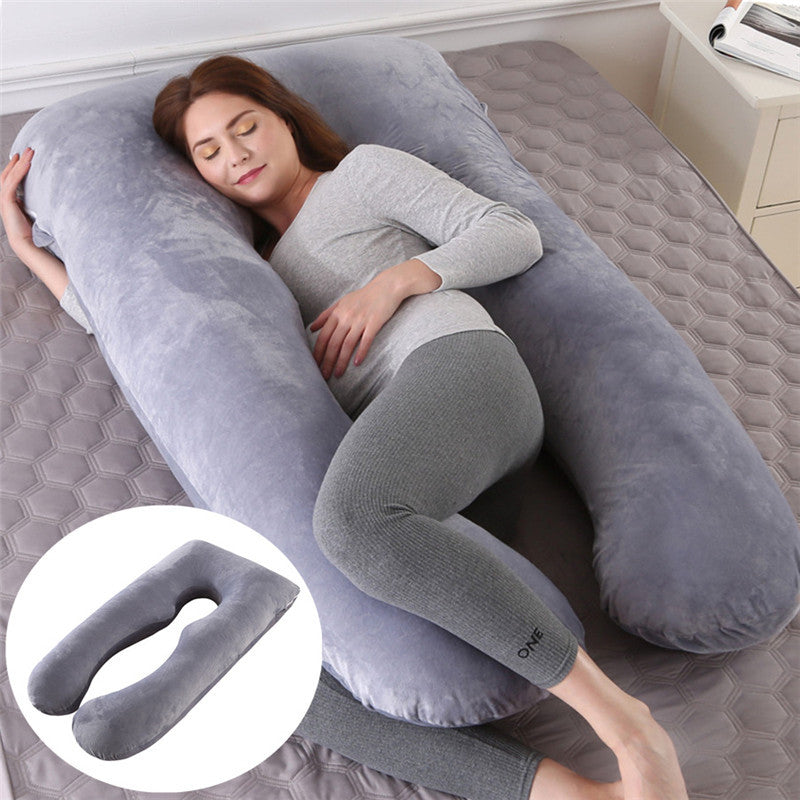 Women U Shape Maternity Pillows Pregnancy Ice Silk