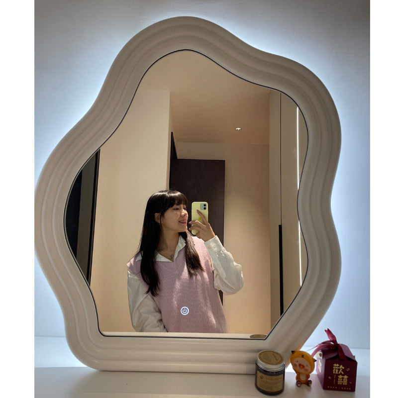 Wavy Shaped Hanging Wall Vanity Mirror