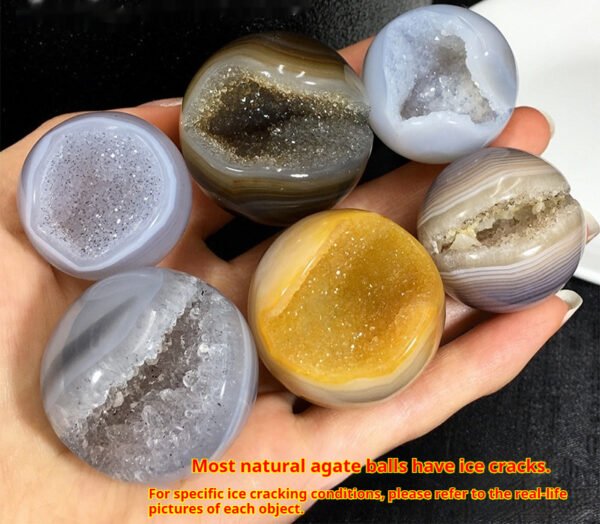 Natural Agate Crystal Cave Jack Purcell Crystal Ball - Image 3