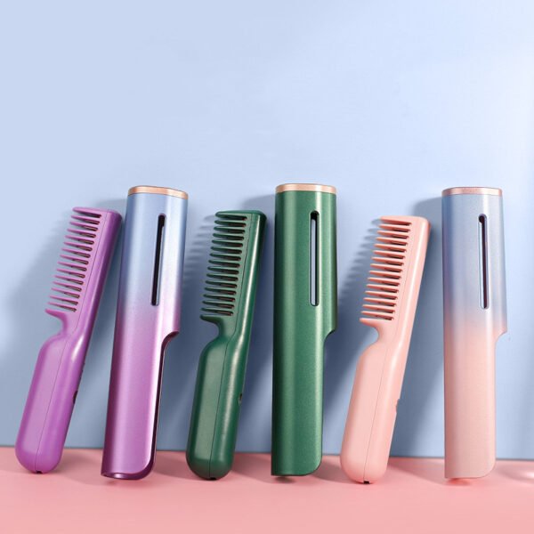 Wireless Charging Straight Hair USB Negative Ion Heating Comb - Image 2