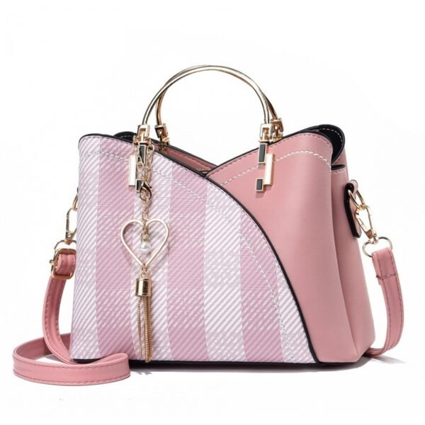 Women's Contrast Color Large Capacity Handbag - Image 4