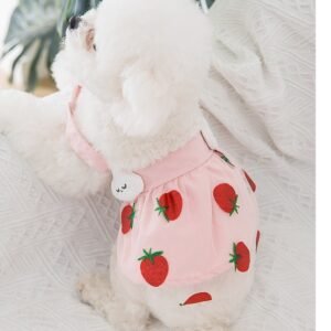 Strawberry Princess Dress For Dog Thin Sweet - Image 5