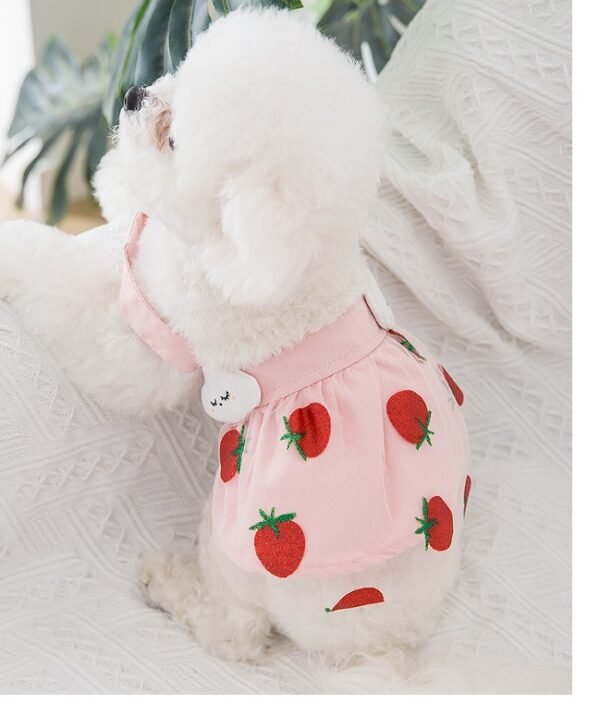 Strawberry Princess Dress For Dog Thin Sweet - Image 5