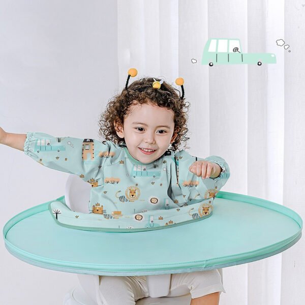 Bib Tray Baby Eat Dirty Mat Baby Eat Water-Proof Bib - Image 2