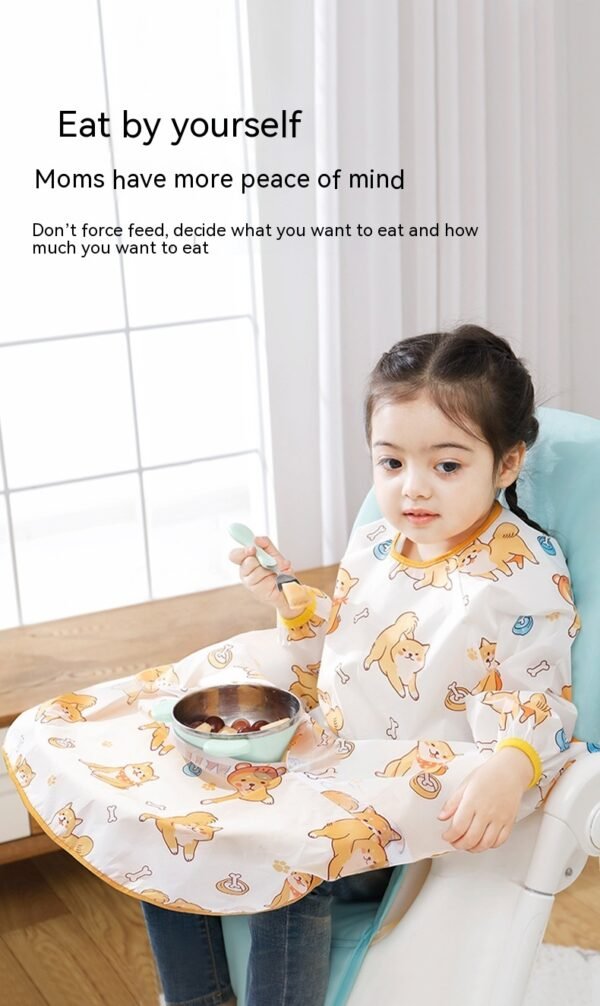 Dining Chair Overclothes Baby Eating Bib Water And Dirt Resistant Baby Food Apron Detachable - Image 10