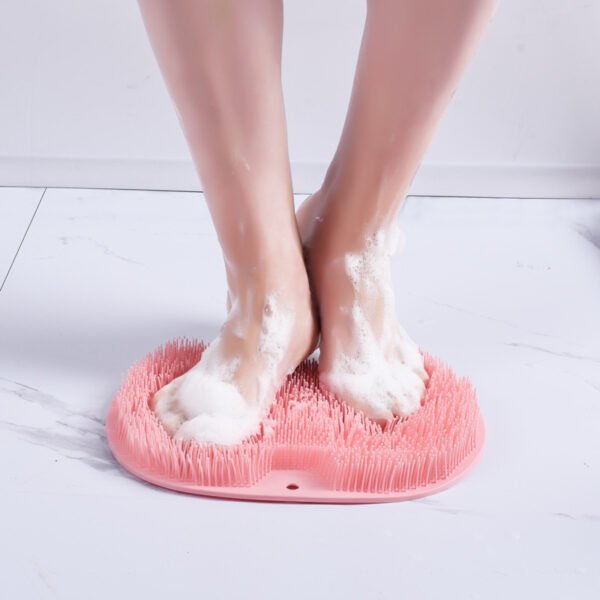 Massage Bath Brush Bathroom Non-slip Bath Mat Back Massage Brush Silicone Suction Cup Foot Rub Pad Body Cleaning Bathing Tool - Image 5