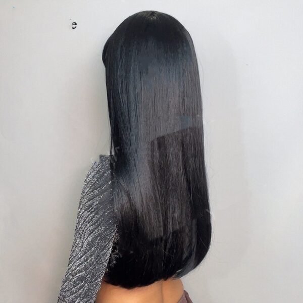 Black Long Straight Wig Female Black Straight Bangs Long Straight Hair Chemical Fiber - Image 6