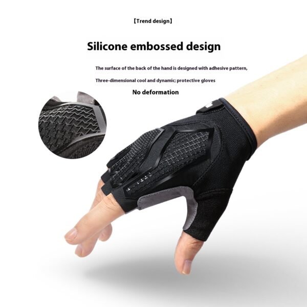 Riding Liquid Silicone Shockproof Breathable Sports Bicycle Fitness Gloves - Image 3