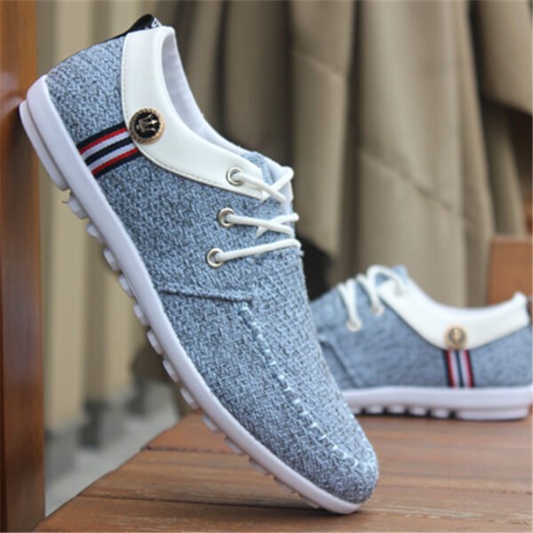 2024 Solid Color Non-slip Men Driving Shoes Spring Autumn New Leather Breathable Men's Peas Shoes British Casual Sneakers - Image 4