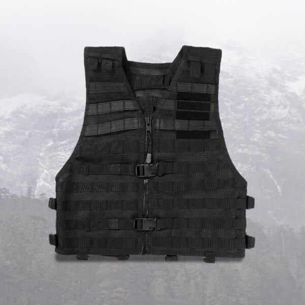 Pure Black Protective Outdoor Tactics Vest - Image 4