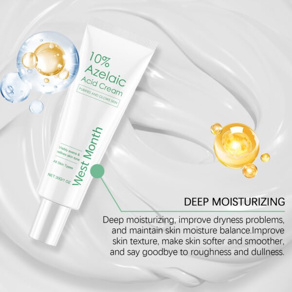 WEST MONTH Azelaic Acid Essence Cream Care Moisturizing And Nourishing Facial Oil Control Hydrating Mild Refreshing Cream - Image 4
