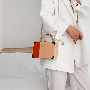 Handle Box Design Ladies Party Clutch Bag Purses - Image 3