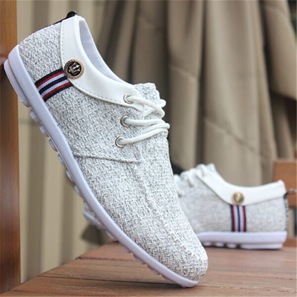2024 Solid Color Non-slip Men Driving Shoes Spring Autumn New Leather Breathable Men's Peas Shoes British Casual Sneakers - Image 5