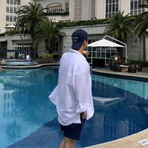 Solid Color Long Sleeve Linen Shirt Youth Shirt Coat - Image 6