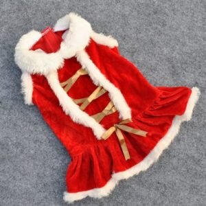 Pet Clothing New Year And Christmas Classic Red Skirt - Image 4