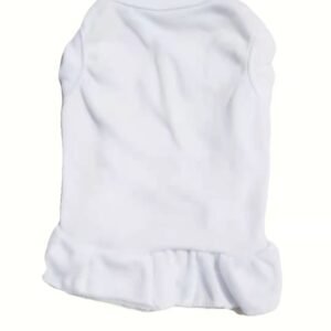 Solid Color Cotton Ruffle Dress Pet Clothes - Image 8