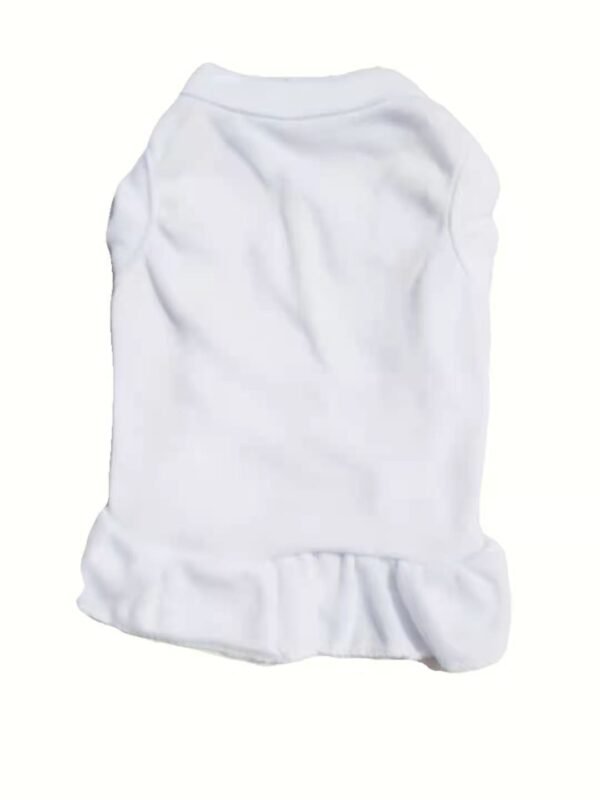 Solid Color Cotton Ruffle Dress Pet Clothes - Image 8