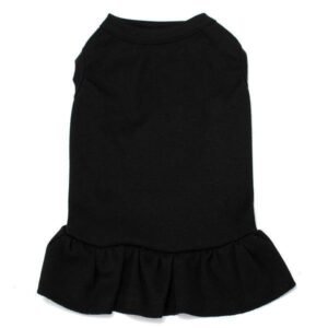 Solid Color Cotton Ruffle Dress Pet Clothes - Image 4