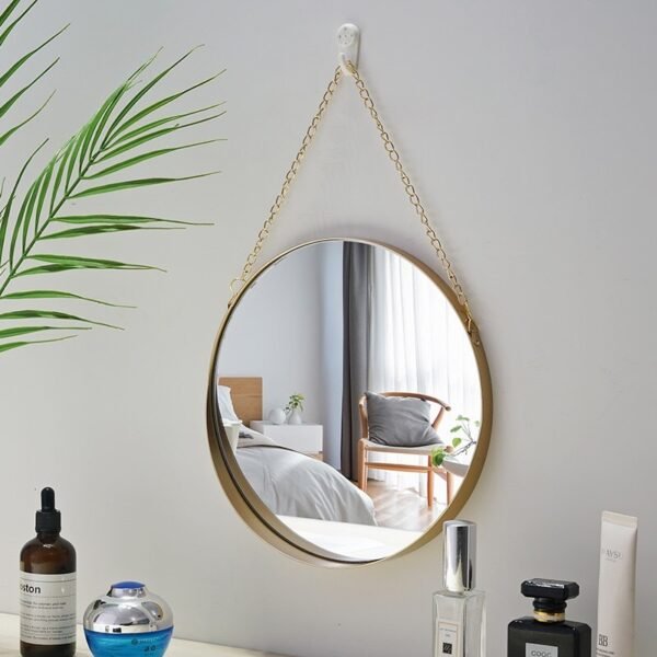 Metal wrought iron bathroom wall mirror - Image 4