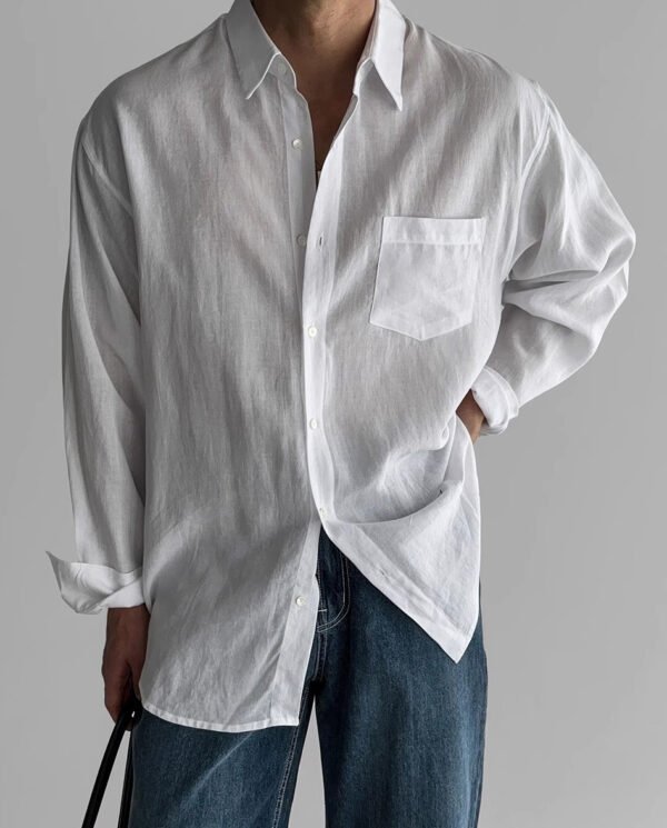 Pocket Design Work Clothes Shirt Coat - Image 8