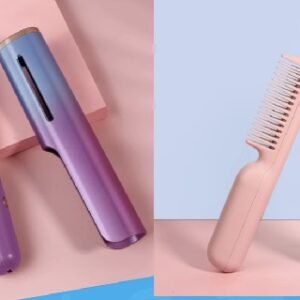 Wireless Charging Straight Hair USB Negative Ion Heating Comb - Image 8