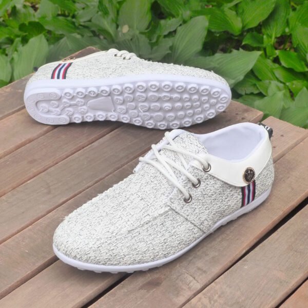 2024 Solid Color Non-slip Men Driving Shoes Spring Autumn New Leather Breathable Men's Peas Shoes British Casual Sneakers - Image 3
