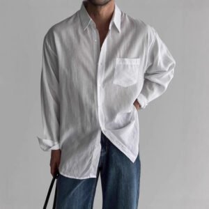 Pocket Design Work Clothes Shirt Coat - Image 3