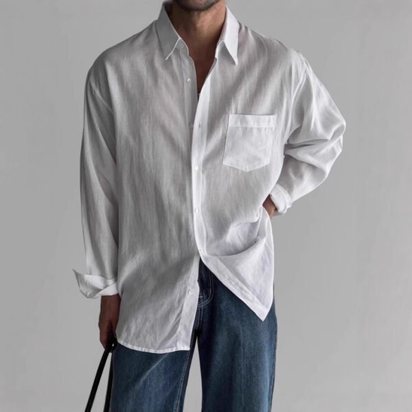 Pocket Design Work Clothes Shirt Coat - Image 3