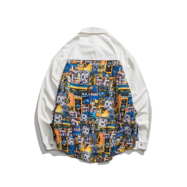 Loose printed top shirt men - Image 5