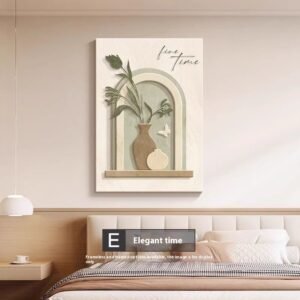 Decorative Painting Cream Style Abstract Line Character Mural - Image 6