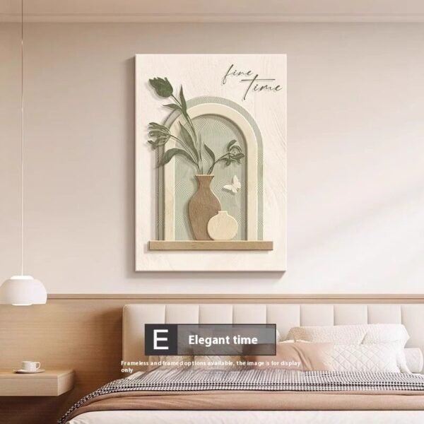 Decorative Painting Cream Style Abstract Line Character Mural - Image 6