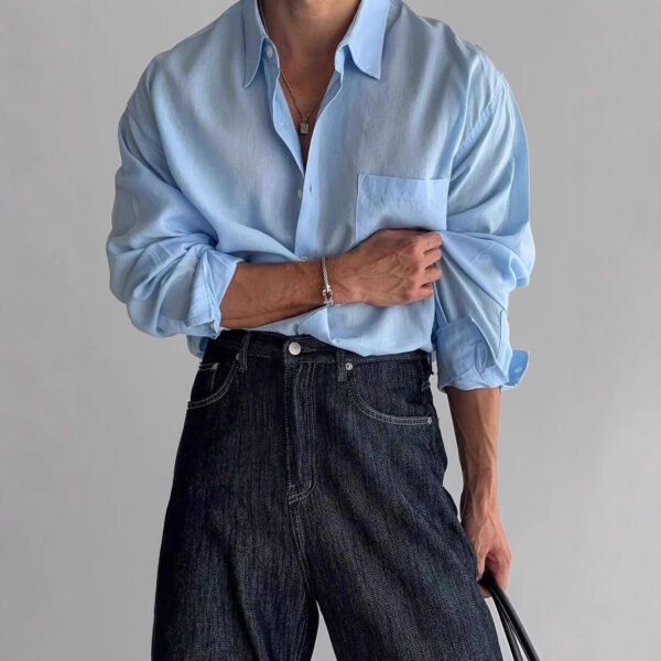 Pocket Design Work Clothes Shirt Coat - Image 4