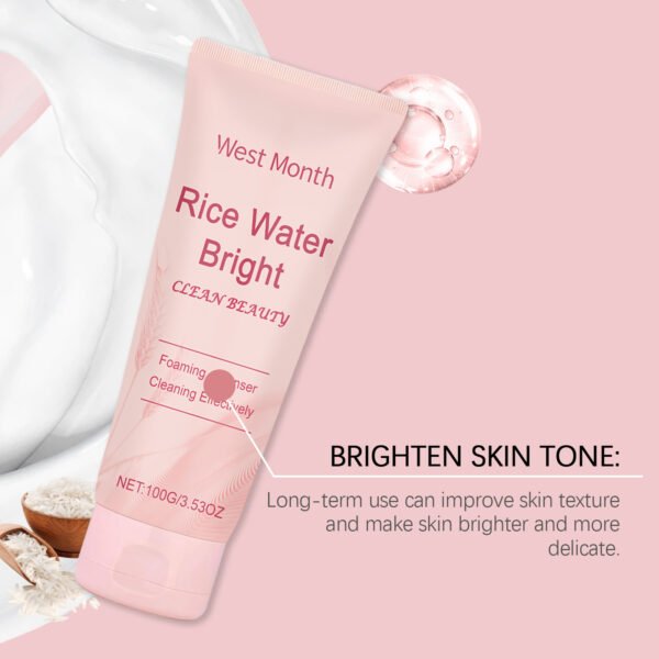 WEST MONTH Rice Facial Cleanser Nourishing Moisturizing Cleaning - Image 3