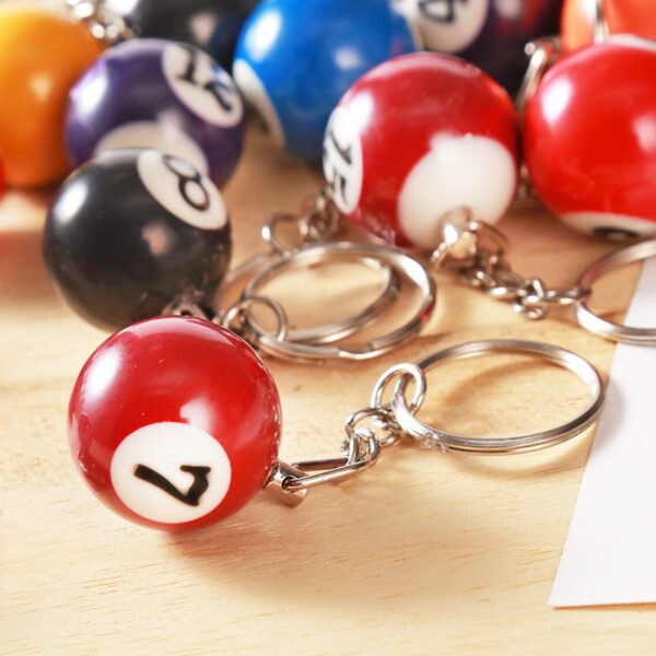 Mini Billiards Keychain Color Ornament