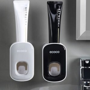Wall Mounted Automatic Toothpaste Holder Bathroom Accessories Set Dispenser - Image 5