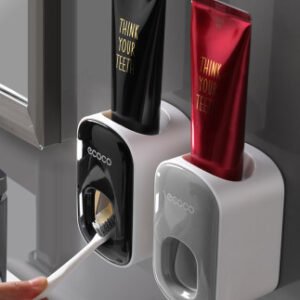 Wall Mounted Automatic Toothpaste Holder Bathroom Accessories Set Dispenser - Image 4