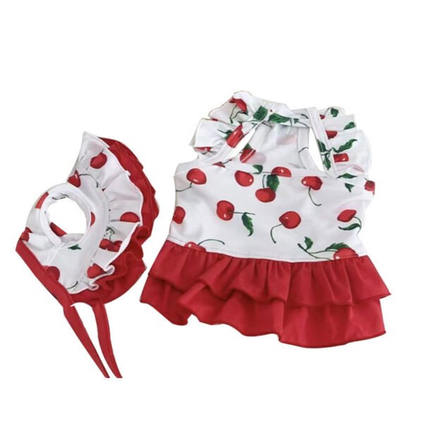 New Puppy Cute Cherry Swimsuit Dress - Image 2