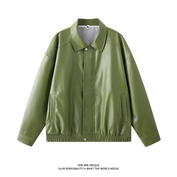 Maillard Short Pu Leather Coat Men - Image 9