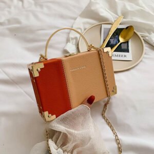 Handle Box Design Ladies Party Clutch Bag Purses - Image 2