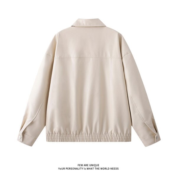 Maillard Short Pu Leather Coat Men - Image 8