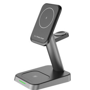 Mobile Phone Vertical Wireless Charger Watch Wireless Charger Mobile Phone Wireless Three-in-one Charger - Image 2