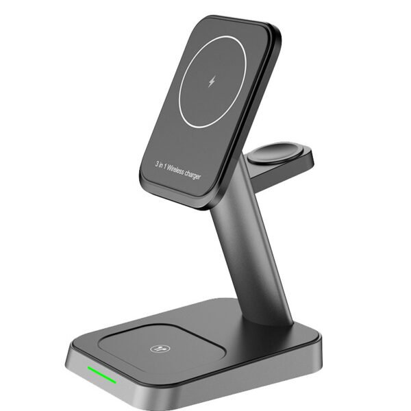 Mobile Phone Vertical Wireless Charger Watch Wireless Charger Mobile Phone Wireless Three-in-one Charger - Image 2
