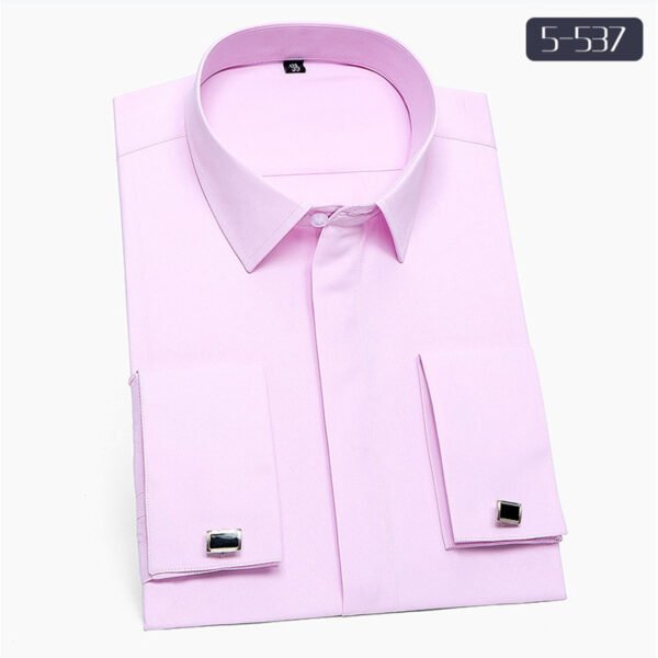 Men's Long Sleeve Non-ironing Slim Fit White Shirt - Image 2
