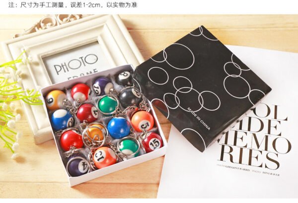 Mini Billiards Keychain Color Ornament - Image 2