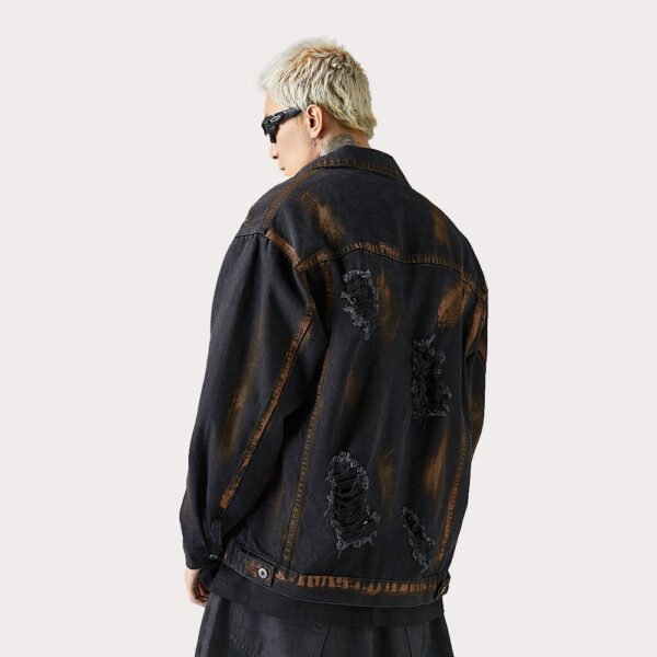 Fashion Holes Denim Clothes Jacket Men - Image 2