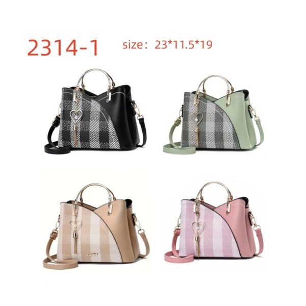 Women's Contrast Color Large Capacity Handbag - Image 5
